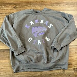 Gameday Couture x Social House Kansas State Wildcats Crewneck Sweatshirt Gray XL